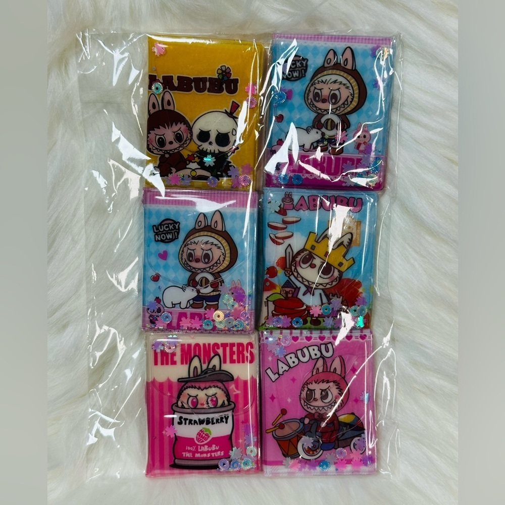 Bundle of 6 Labubu Sticker Book— Pink & Blue